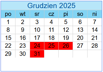 ostatni dzień rozliczeniowy na gpw w 2025 roku kalendarz dni bez sesji