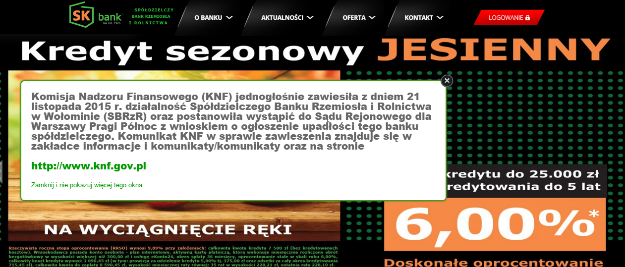 SKBank czyli… banki upadają po cichu… w weekend